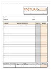 IGIC TALONARIO FACTURAS 4º T-65 NATURAL TRIPLICADO AUTOCOPI | 5 UNIDADES | (LOAN INDUSTRIAS GRAFICAS)
