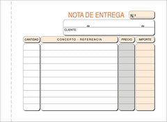 TALONARIO NOTA DE ENTREGA 8º T-54 APAISADO TRIPLICADO AUTOCO | 5 UNIDADES | (LOAN INDUSTRIAS GRAFICAS)
