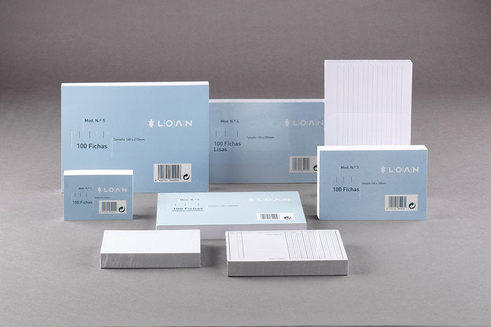FICHA RAYADA 3H F-3 100X150 HORIZONTAL | 10 UNIDADES | (LOAN INDUSTRIAS GRAFICAS)