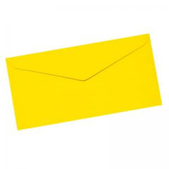 SOBRE 11X22 80GR AMARILLO LIMON | 25 UNIDADES | (MICHEL PAPELES ESPECIALES)
