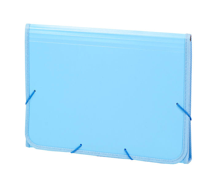 ACORDEON PP SOFT FOLIO 13 DPTOS RIBETE GOMA AZUL | CARCHIDEA, S,L,