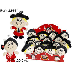 EXPOSITOR 16 TOREROS Y SEVILLANAS 20CM | PELUCHES ARTESANIA BEATRIZ | ENVASE 16 UDS. UNIDAD | 8423143136641
