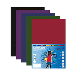 CARTULINA 180G A4 50H SURTIDOS OSCURO | 50 UNIDADES | (FABRISA)