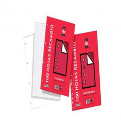 RECAMBIO FOLIO CUADRO 4MM 80H 4 TALADROS | 1 UNIDADES | (MANIPULADOS ZORRILLA)