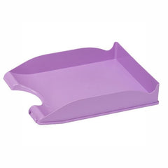 BANDEJA DE PLASTICO APILABLE CON PORTAETIQUETAS VIOLETA PAS | FAIBO | ENVASE 10 UDS. UNIDAD | 8425901671296