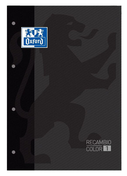 RECAMBIO A4 4 TALADROS 80H CUADRO 5MM OXFORD NEGRO | 1 UNIDADES | (OXFORD)