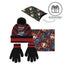 PACK REGALO GORRO CUELLO GUANTES ESCUDOS HARRY POTTER | CERDA REGALO | 1 UNIDAD | 8427934577064