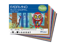 BLOC MANUALIDADES PAPEL SEDA 10H COLORES SURTIDOS | 10 UNIDADES | (SADIPAL)