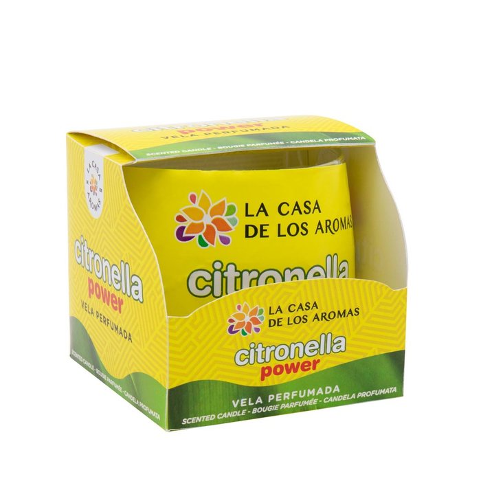 VASO VELA CITRONELA 100GR | CASA AROMAS/FLOR DE MAYO | ENVASE 12 UDS. UNIDAD | 8428390049850
