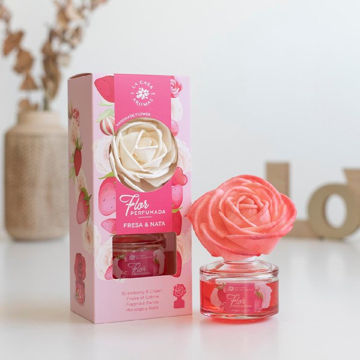 AMBIENTADOR MIKADO FLOR FRESA & NATA 65ML | CASA AROMAS/FLOR DE MAYO | ENVASE 9 UDS. UNIDAD | 8428390059507