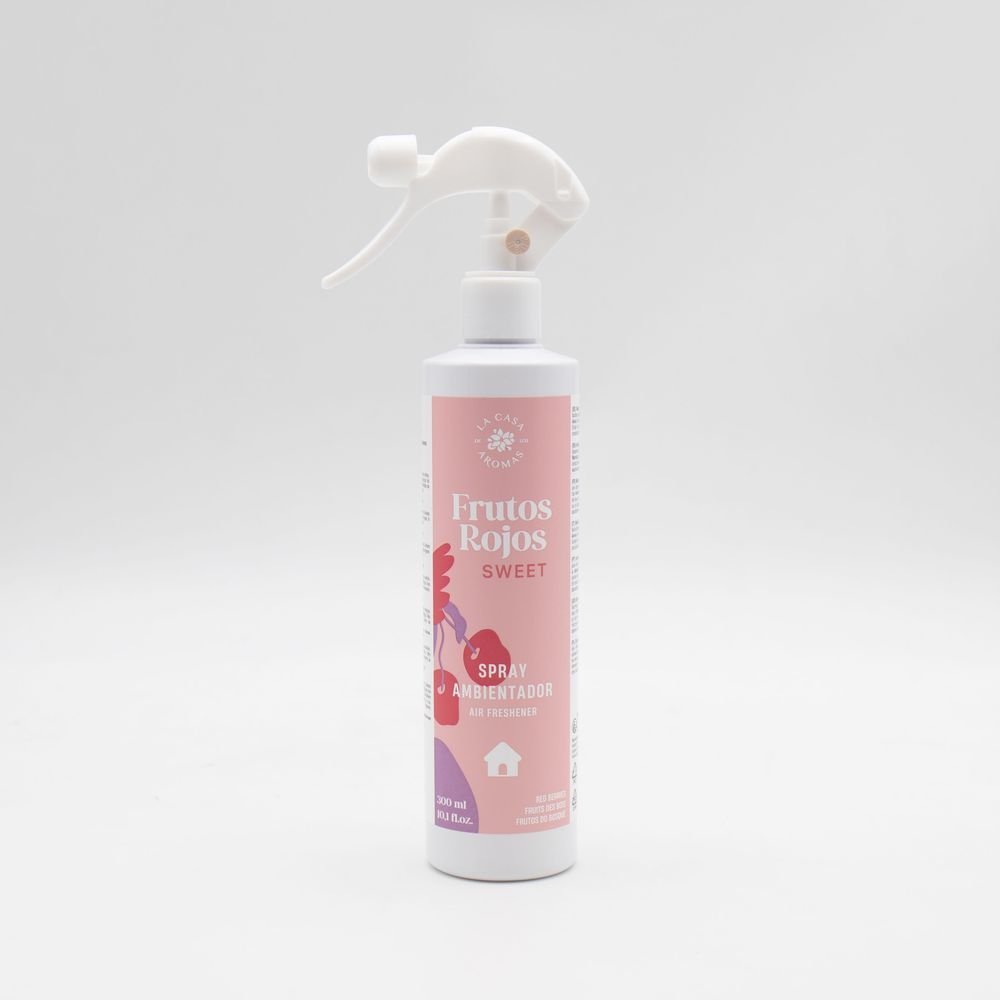 AMBIENTADOR SPRAY HOGAR FRUTOS ROJOS 300ML | CASA AROMAS/FLOR DE MAYO | ENVASE 8 UDS. UNIDAD | 8428390063900