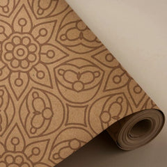 BOBINA REGALO 62CM 4KG 100% KRAFT RECICLADO MANDALA GRANATE | WONDER WRAPPER | 1 UNIDAD | 8429640002434