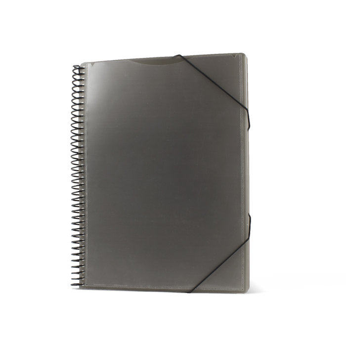 CARPETA ESPIRAL 60 FUNDAS A4 CON BOLSILLO NEGRA | 1 UNIDADES | (PRYSE, S,A,)