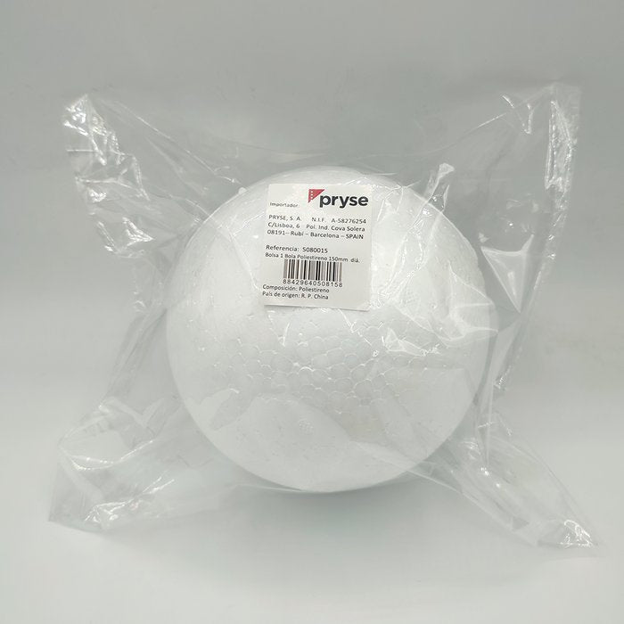 BOLSA 1 BOLA POLIESTIRENO 200MM ø | 1 UNIDADES | (PRYSE, S,A,)