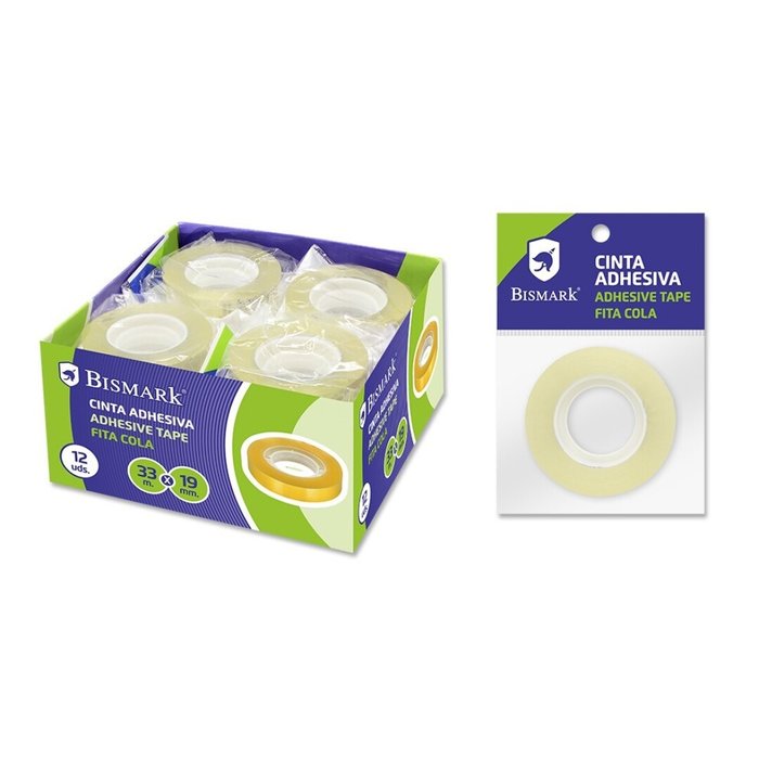 CINTA ADHESIVA 33X19MM | 8 UNIDADES | (POESSA BISMARK BASICO)
