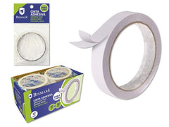 CINTA ADHESIVA INVISIBLE DOBLE CARA 10MX18MM BISMARK | 12 UNIDADES | (POESSA BISMARK BASICO)