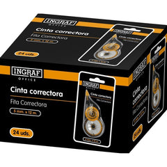 CORRECTOR CINTA OFFICE CLUB 12M | 24 UNIDADES | (INGRAF)