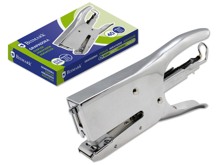 GRAPADORA TENAZA CROMADA 40H QD522 BISMARK | 1 UNIDADES | (POESSA BISMARK BASICO)