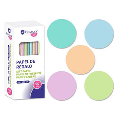 PAPEL DE REGALO LISO PASTEL 70X200CM | POESSA BISMARK GIFT | ENVASE 50 UDS. UNIDAD | 18430173287127
