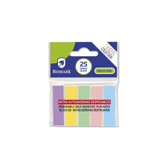 BANDERITAS ADHESIVAS BISMARK 5 COLORES PASTELES | 24 UNIDADES | (POESSA BISMARK BASICO)