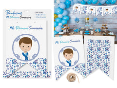 BOLSA CON 12 BANDERINES NIÑO MI PRIMERA COMUNION | POESSA | 1 UNIDAD | 8430173302977
