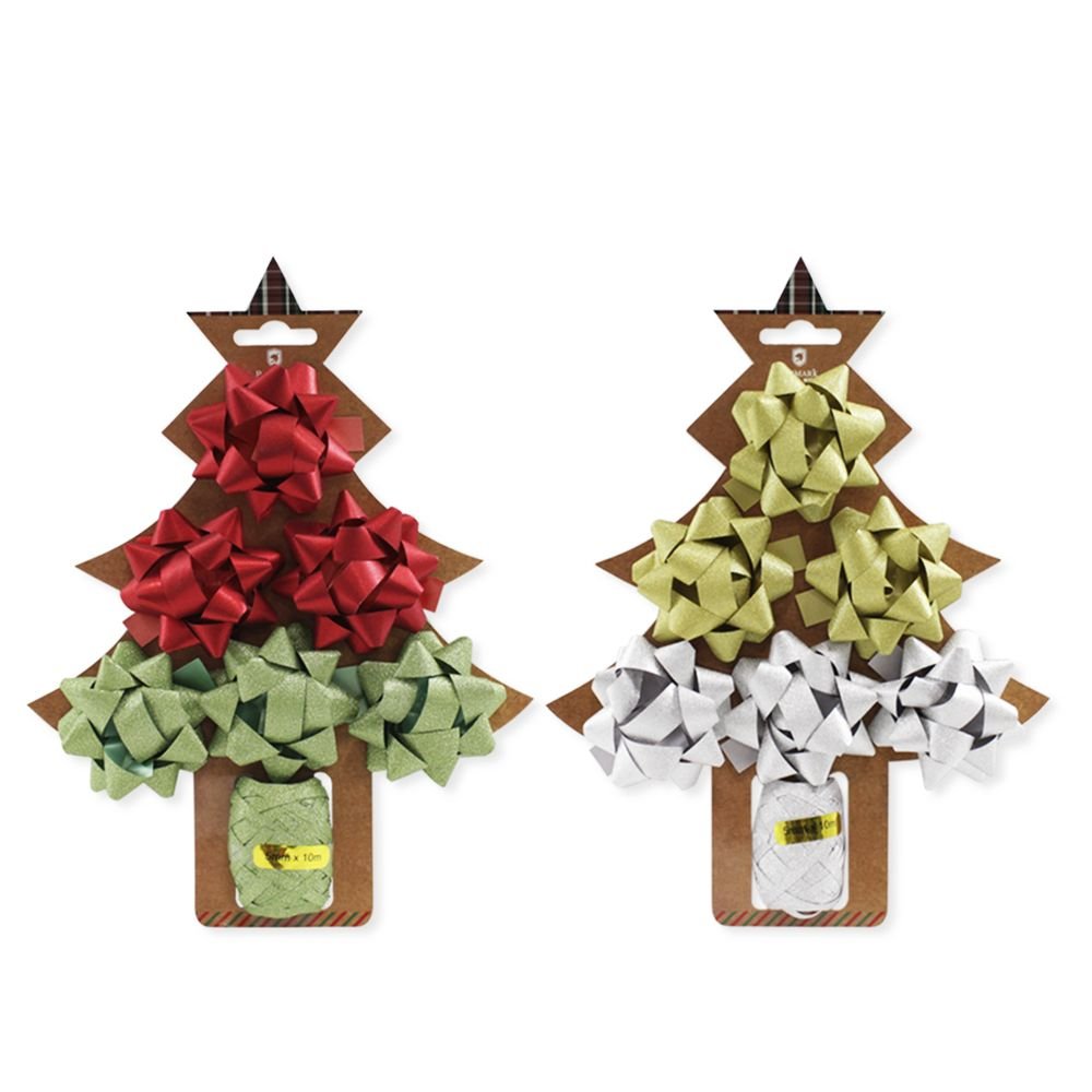 COCAS ARBOL DE NAVIDAD 6 PCS + LAZO | BISMARK NAVIDAD | 1 UNIDAD | 18430173335828