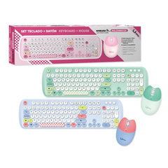 SET TECLADO + RATON BLUETOOTH TECLAS REDONDAS | UMAY | 1 UNIDAD | 8430173336842