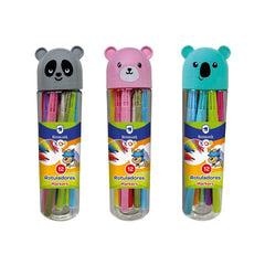Set 12 Rotuladores Pastel Animalitos | Poessa Bismark Kids | Pack 12 Unidades