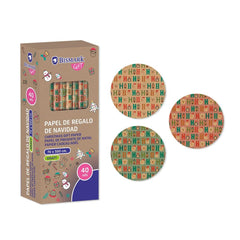 PAPEL DE REGALO NAVIDAD KRAFT HOHOHO 70X500 CM | BISMARK NAVIDAD | ENVASE 40 UDS. UNIDAD | 18430173337198