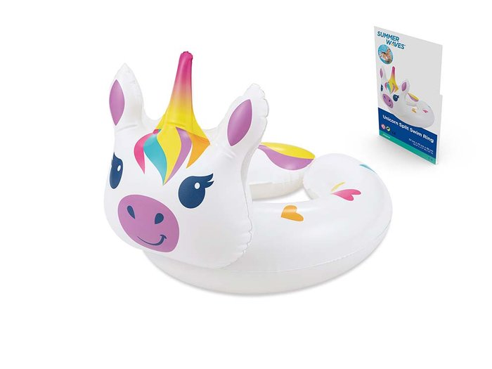 FLOTADOR CIRCULAR PVC UNICORNIO | POESSA BISMARK BEACH | 1 UNIDAD | 8430173813657