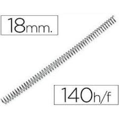 ESPIRAL METALICA 18MM NEGRO PASO 5:1 | 100 UNIDADES | (ESSELTE, S,A,)