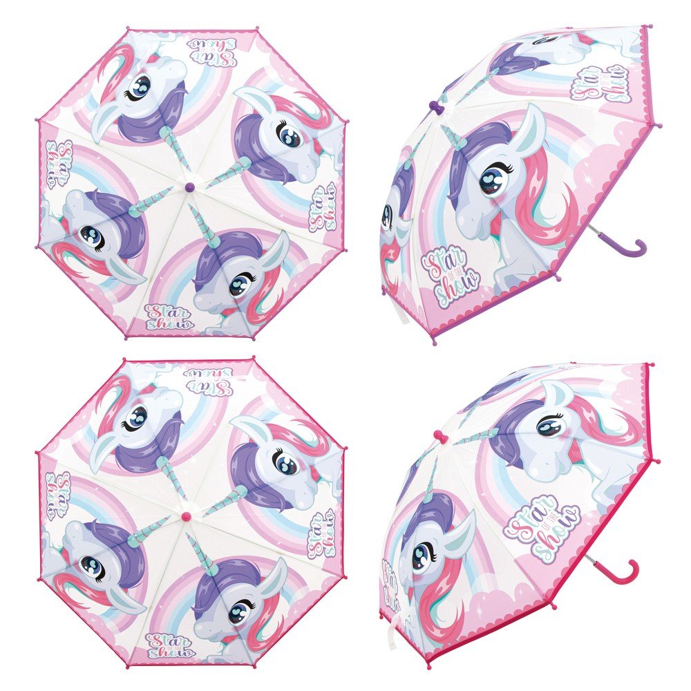 PARAGUAS INFANTIL TRANSPARENTE UNICORNIO 2MOD SURT 46/8 | ARDITEX | 1 UNIDAD | 8430957165743