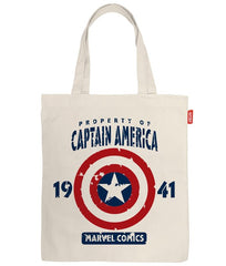 BOLSA DE TELA LONETA 37X41CM CAPITAN AMERICA | ARDITEX