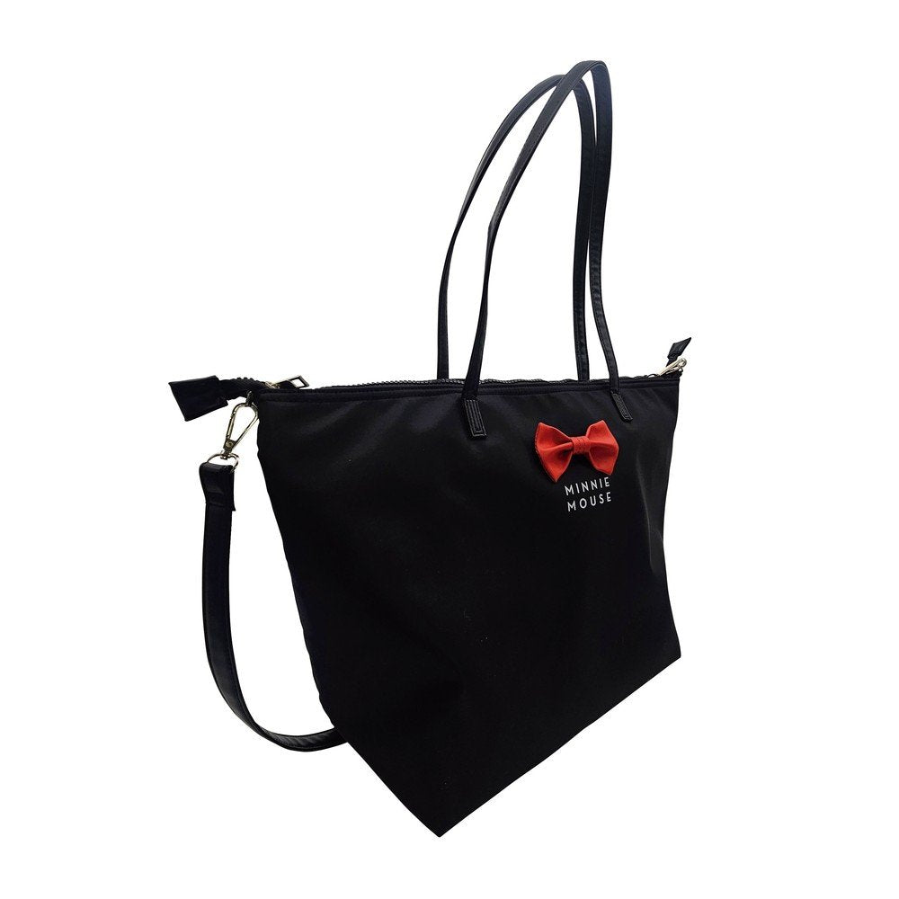 BOLSO VIAJE / SHOPPING NEGRO CON LAZO MINNIE 47X31X16CM | ARDITEX | 1 UNIDAD | 8430957175476
