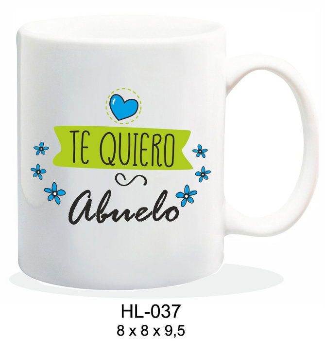 TAZA CERAMICA 237ML MENSAJE TE QUIERO ABUELO | ROYMART | 1 UNIDAD | 8431234147612