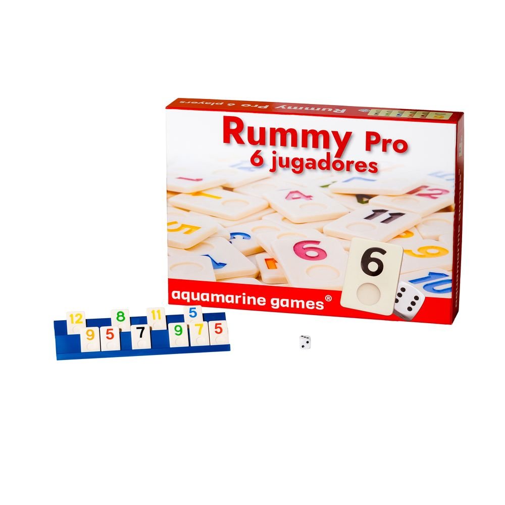 JUEGO RUMMY PRO 6 JUGADORES | AQUAMARINE GAMES | 1 UNIDAD | 8432026201109
