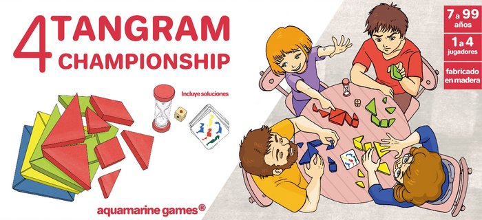 JUEGO 4 TANGRAM CHAMPIONSHIP | AQUAMARINE GAMES | 1 UNIDAD | 8432026201871