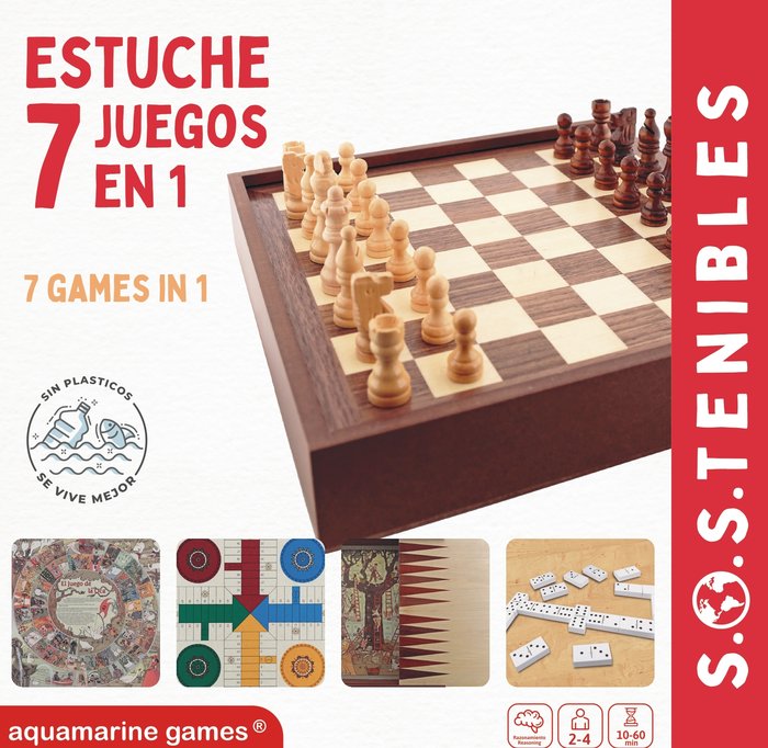 7 JUEGOS CLASICOS EN 1 | AQUAMARINE GAMES | 1 UNIDAD | 8432026202748