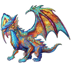 PUZZLE ANIMAL WOOD PUZZLE DRAGON | AQUAMARINE GAMES | 1 UNIDAD | 8432026203097