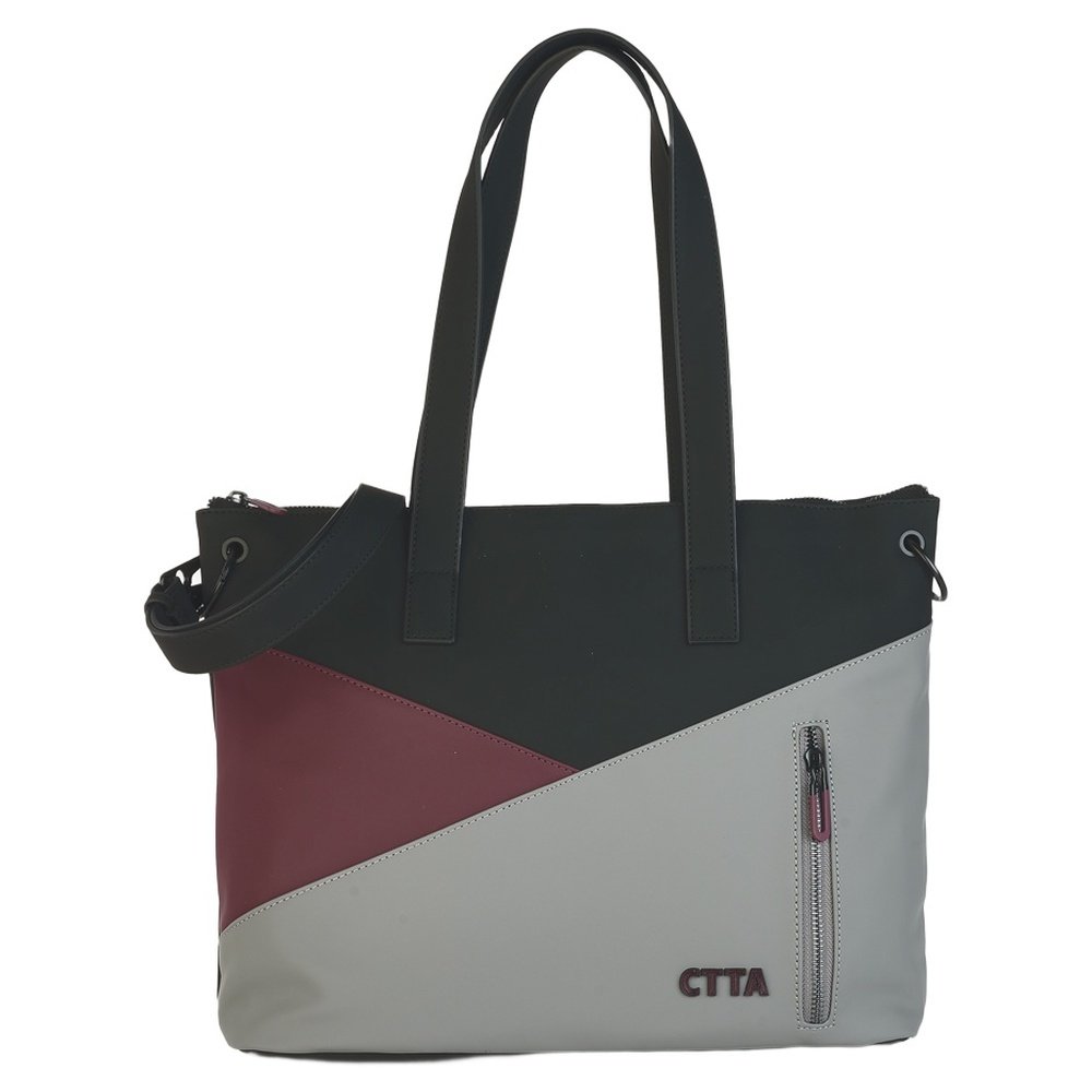 BOLSO SHOPPER CON ASA HOMBRO Y BANDOLERA UNAMUNO NEGRO 35X28 | CAMINATTA | 1 UNIDAD | 8432077124914