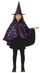 CONJUNTO BRUJA INFANTIL CAPA + SOMBRERO | LA CASA DE LOS DISFRACES | 1 UNIDAD | 8434077190104