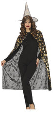 CONJUNTO BRUJA ADULTO CAPA + SOMBRERO | LA CASA DE LOS DISFRACES | 1 UNIDAD | 8434077190128