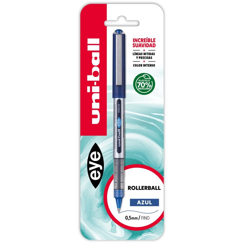 BLISTER BOLIGRAFO UNIBALL EYE MICRO UB-150E AZUL | 1 UNIDADES | (UNI-BALL)