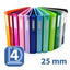 Carpeta A4 4 Anillas 25mm Mixta PP Color Line Surtidas Fraga