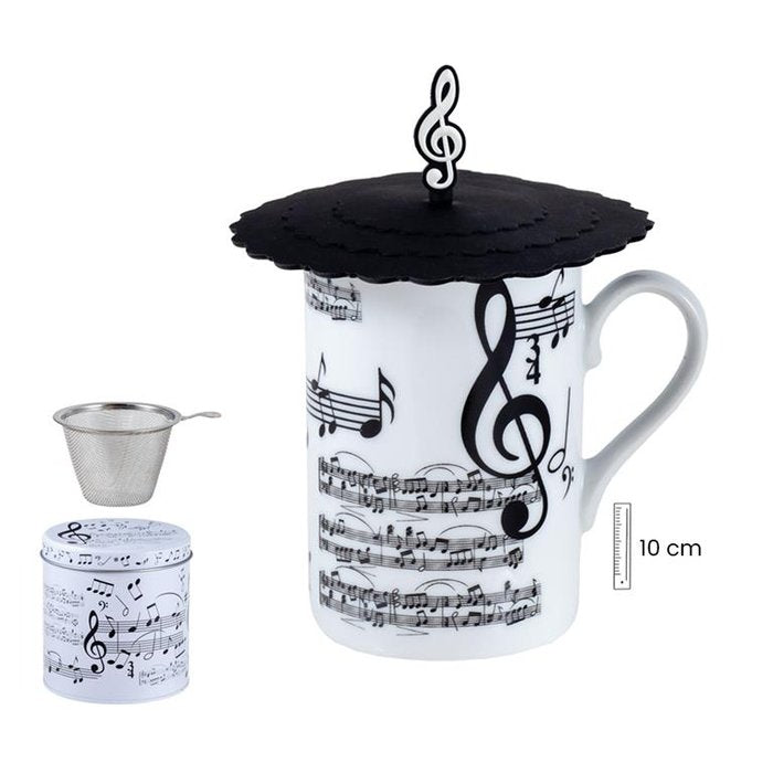 TAZA EN LATA NOTA DE MUSICA | PAPELERIA JAVIER | 1 UNIDAD | 8435266120865