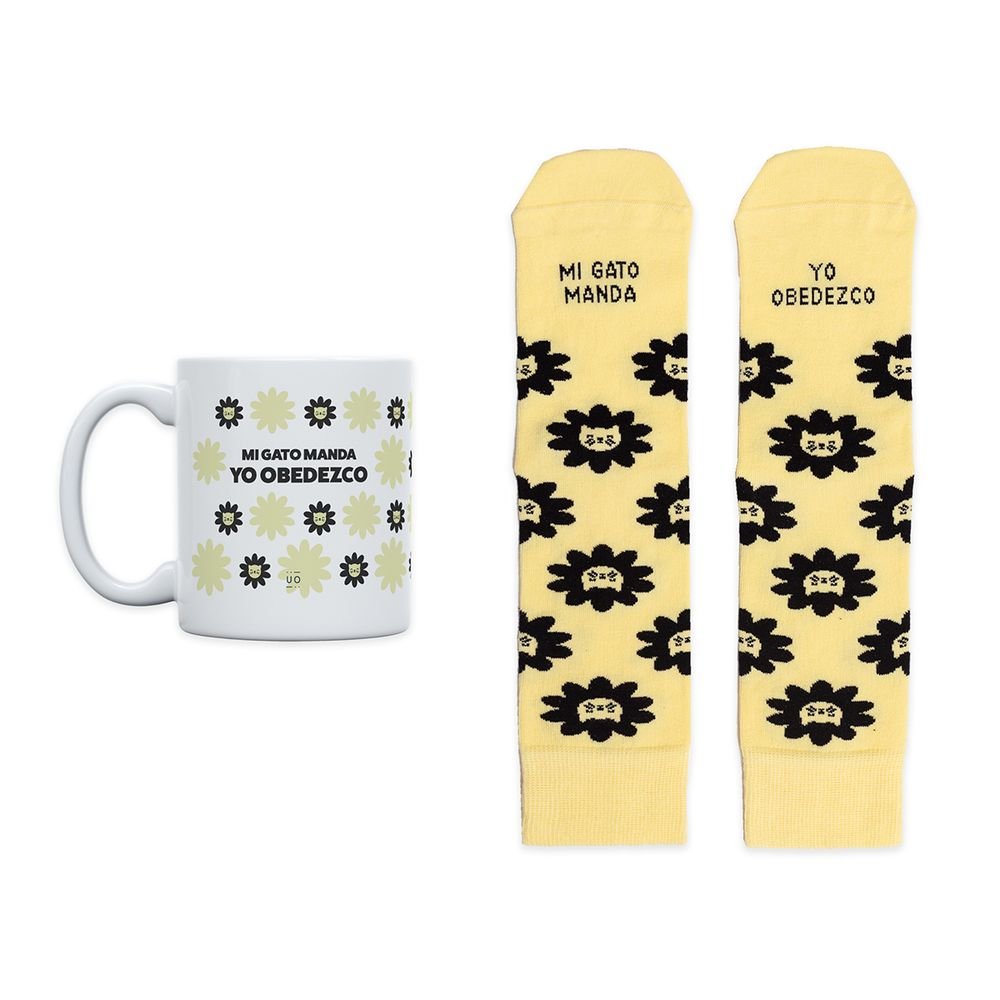 KIT TAZA + CALCETINES MI GATO MANDA YO OBEDEZCO 36-41 | UO | 1 UNIDAD | 8435449353257