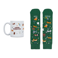 KIT TAZA + CALCETINES AMOR PERRUNO 42-46 | UO | 1 UNIDAD | 8435449362969