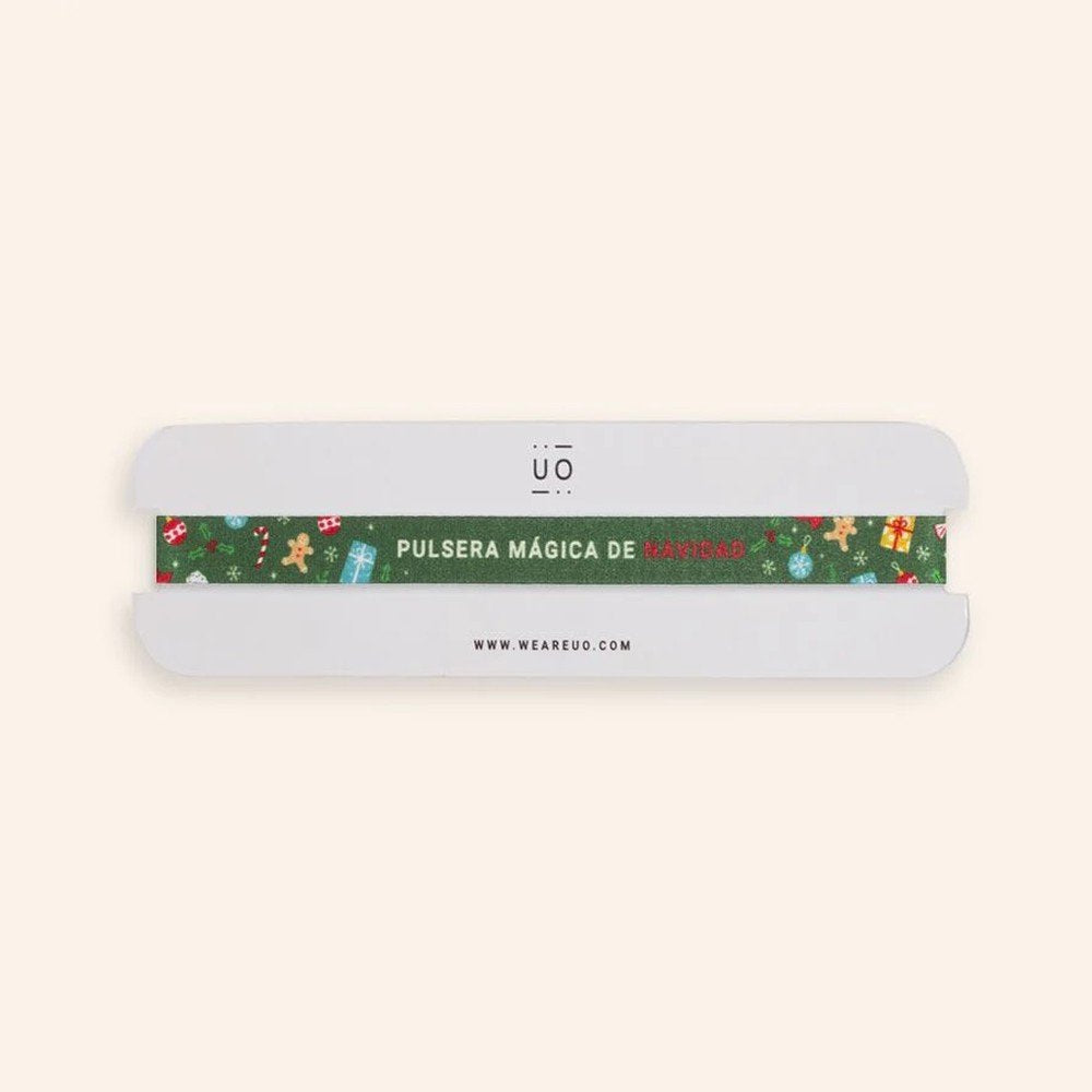 PULSERA TELA PULSERA MAGICA DE NAVIDAD VERDE | UO | 1 UNIDAD | 8435449370025