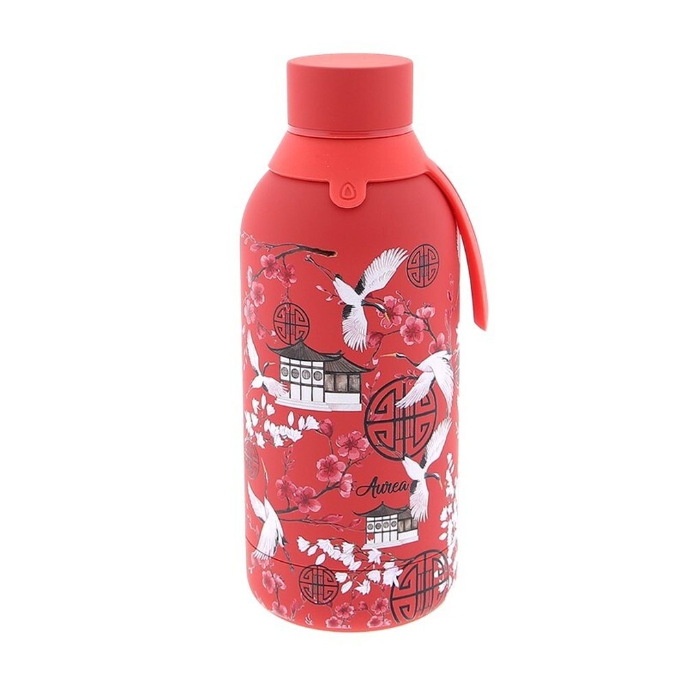 BOTELLA ACERO 500ML CORAL RED JAPAN VIBES | LOVELY STORY | 1 UNIDAD | 8435458073412