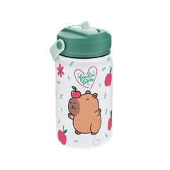BOTELLA TERMICA CON PAJITA 330ML APPLE CAPIBARA | LOVELY STORY | 1 UNIDAD | 8435458189700